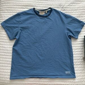 Scotch & Soda Sky Blue Textured Crewneck Tee